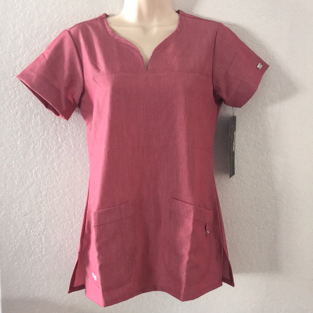 (XS Set) Grey’s Anatomy Medical Scrub Set Wine Shade